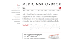 Desktop Screenshot of medicinskordbok.se